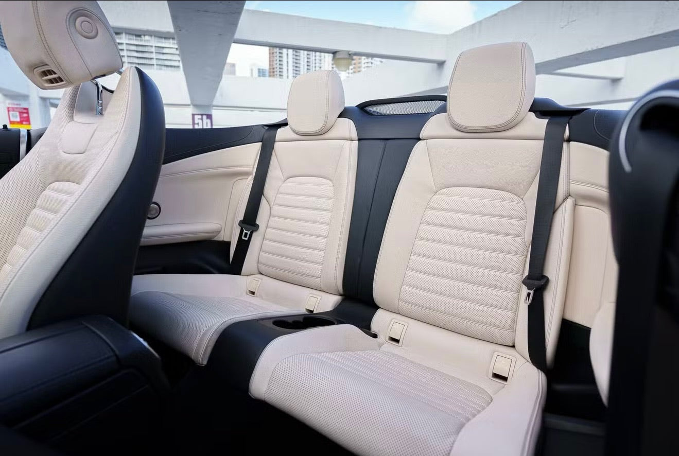 Luxury car rental with full-body silver crystal design, available daily or weekly