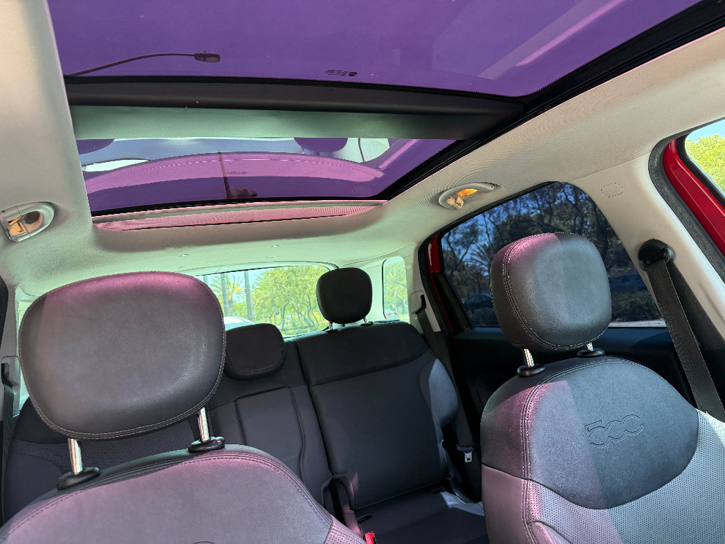 Exterior of rental fiat 500 in san diego