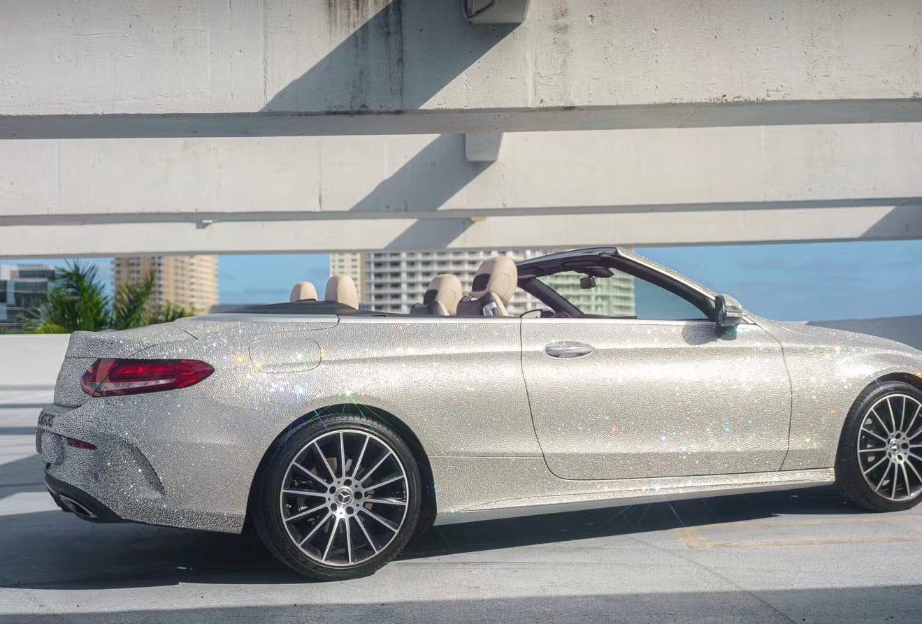 One-of-a-kind rhinestone car rental for TV shows, commercials, and music videos