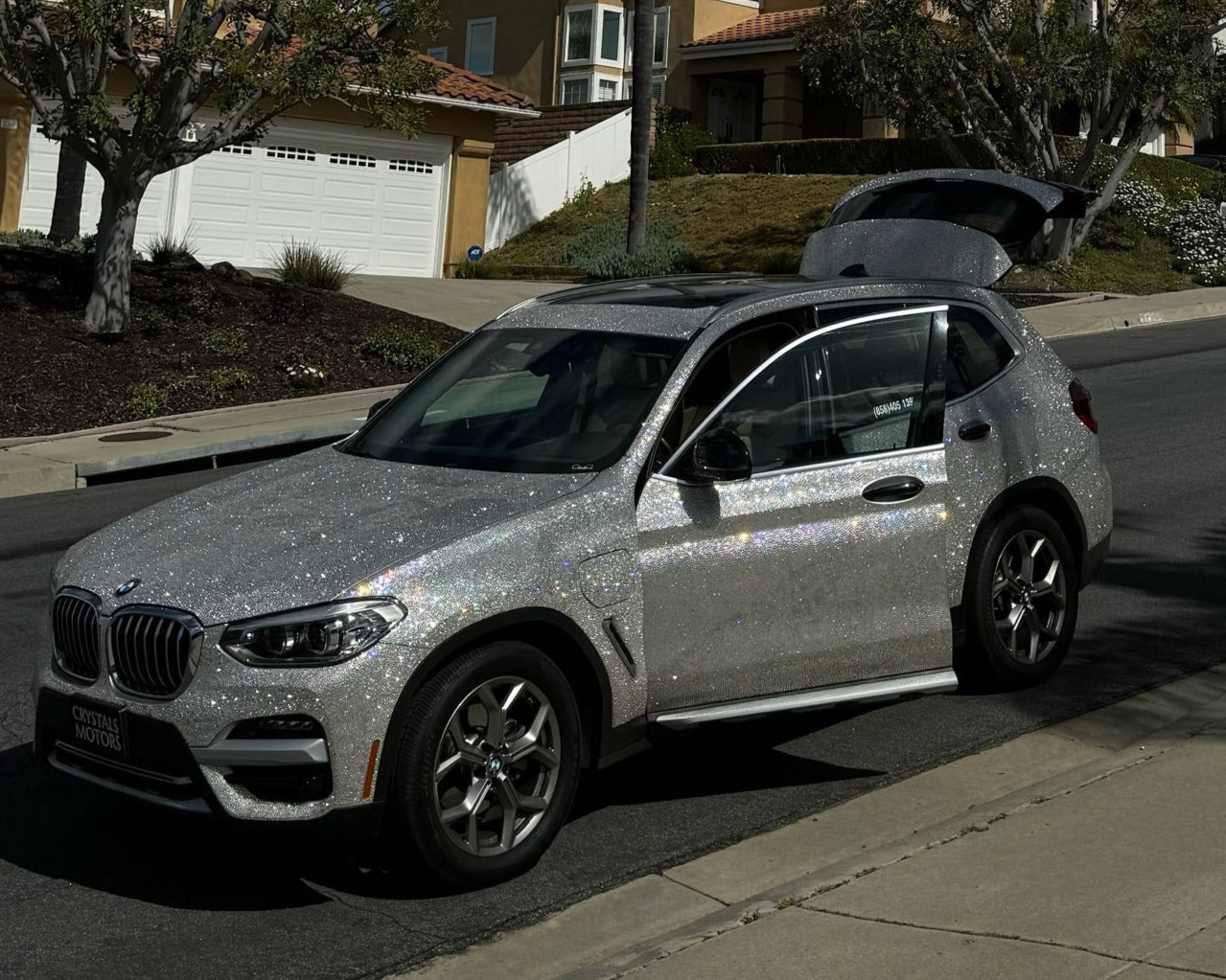 Side view of the sparkling BMW X3 – eye-catching luxury car rental for special occasions
