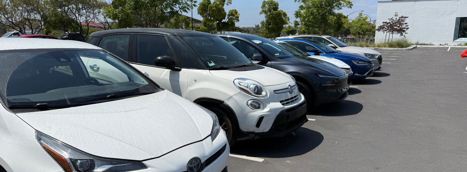 Car rental service in Downtown San Diego with road and skyline view