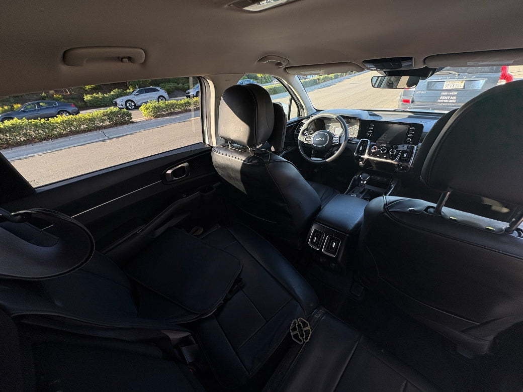Interior of Kia Sorento showing third-row seating
