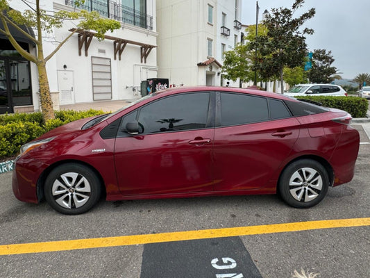 Side View Toyota Prius Rent Hybrid in San Diego