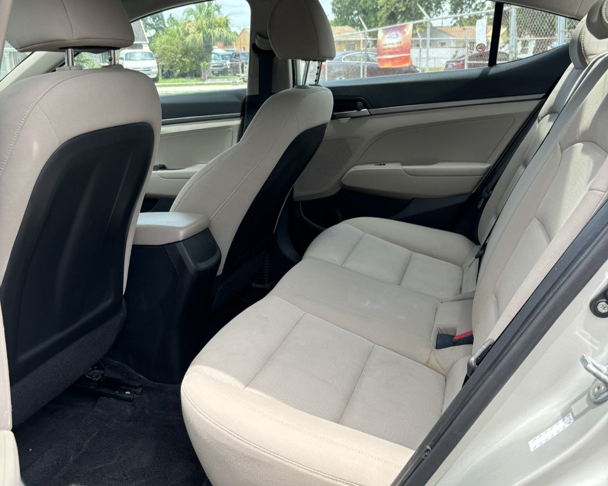 Beige interior of 2018 Hyundai Elantra rental car